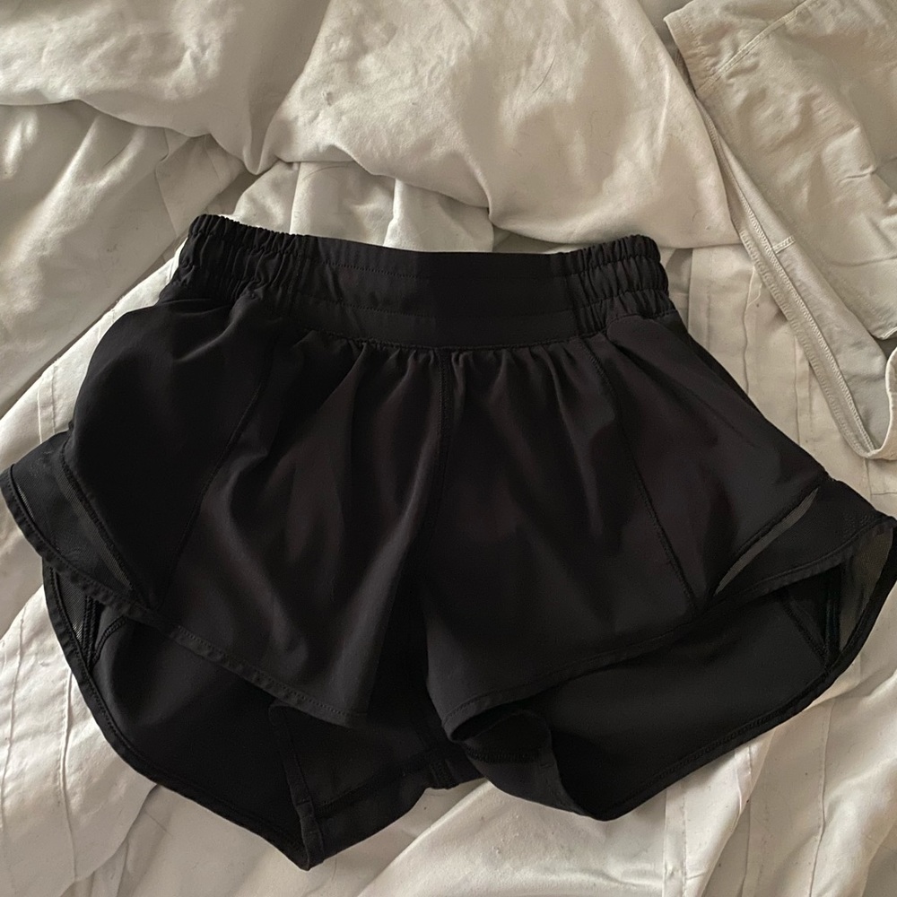 Black Lululemon Hotty Hot Shorts